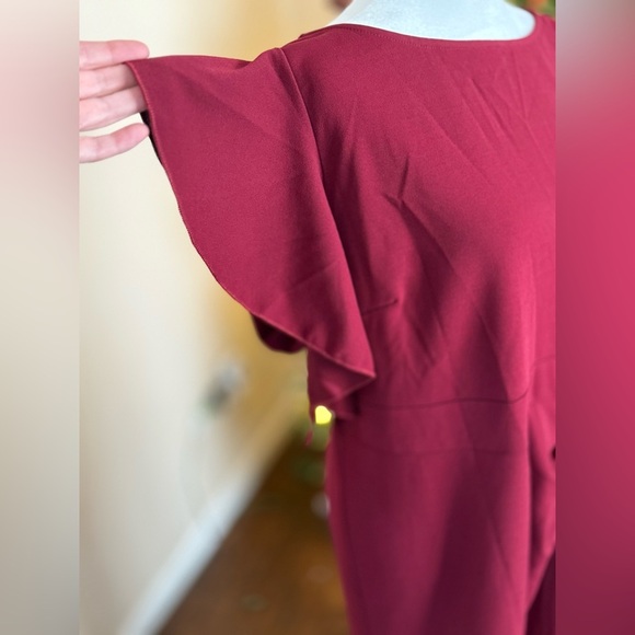 Ever Pretty Asymmetrical Burgundy Red Asymmetrical Dress, 3XL - Picture 3 of 13